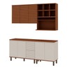 Cozinha Completa Auris 7 Portas 3 Gavetas 100% Mdf Off White/Canela - Genialflex