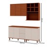 Cozinha Completa Auris 7 Portas 3 Gavetas 100% Mdf Off White/Canela - Genialflex