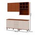 Cozinha Completa Auris 7 Portas 3 Gavetas 100% Mdf Off White/Canela - Genialflex