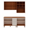 Cozinha Completa Auris 7 Portas 3 Gavetas 100% Mdf Off White/Canela - Genialflex