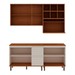 Cozinha Completa Auris 7 Portas 3 Gavetas 100% Mdf Off White/Canela - Genialflex