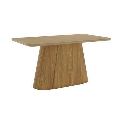 Mesa de Madeira Olívia 160 Cm com Vidro Nature - Henn