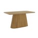 Mesa de Madeira Olívia 160 Cm com Vidro Nature - Henn