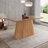 Mesa de Madeira Olívia 160 Cm com Vidro Nature - Henn