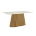 Mesa de Madeira Olívia 160 Cm com Vidro Nature/Off White - Henn