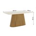 Mesa de Madeira Olívia 160 Cm com Vidro Nature/Off White - Henn