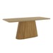 Mesa de Madeira Olívia 200 Cm com Vidro Nature - Henn