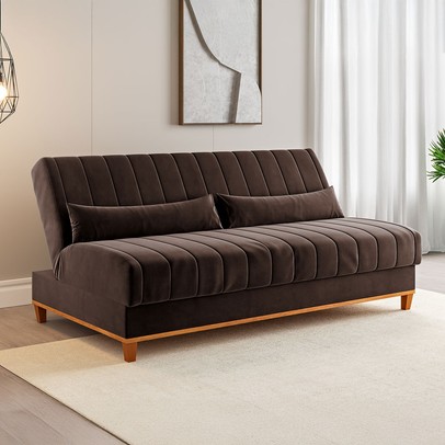 Sofá Cama 3 Lugares Reclinável Tequila Bombom - Vian