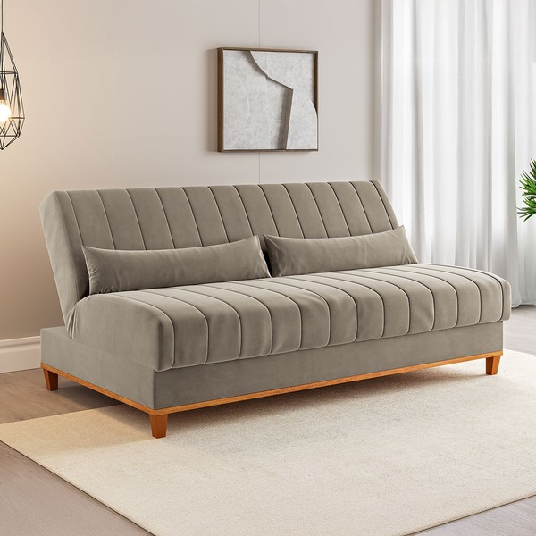 Sofá Cama 3 Lugares Reclinável Tequila Pérola - Vian