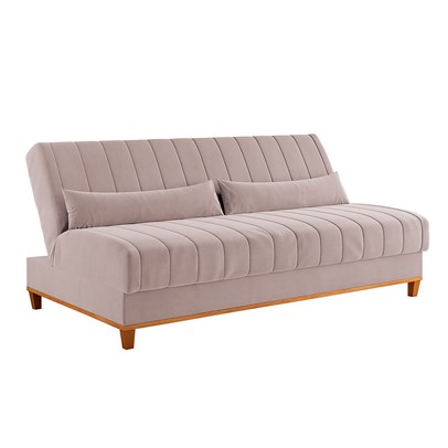 Sofá Cama 3 Lugares Reclinável Tequila Rosa - Vian