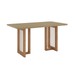 Mesa de Madeira Yara 160 Cm com Vidro Nature - Henn