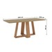 Mesa de Madeira Lins 200 Cm com Vidro Nature - Henn