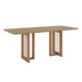 Mesa de Madeira Yara 200 Cm com Vidro Nature - Henn