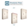Guarda-Roupa Solteiro São Francisco 4 Portas 2 Gavetas Branco Flex - Panorama Móveis
