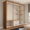 Guarda-Roupa Casal Panamá 6 Portas 2 Gavetas Off White/Nogueira - Panorama Móveis