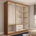 Guarda-Roupa Casal Panamá 6 Portas 2 Gavetas Off White/Nogueira - Panorama Móveis