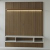 Painel para TV Até 75 Polegadas Colombo 1 Porta com Led Ripado 3d Pinho/Off White - Panorama Móveis
