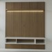 Painel para TV Até 75 Polegadas Colombo 1 Porta com Led Ripado 3d Pinho/Off White - Panorama Móveis