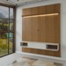 Painel para TV Até 75 Polegadas Colombo 1 Porta com Led Cinamomo/Off White - Panorama Móveis