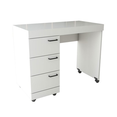 Mesa Escrivaninha Aspa 3 Gavetas Branco - Panorama Móveis