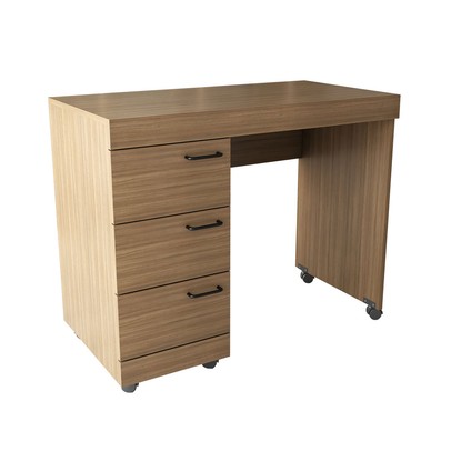 Mesa Escrivaninha Aspa 3 Gavetas Castanho - Panorama Móveis