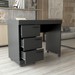 Mesa Escrivaninha Aspa 3 Gavetas Preto - Panorama Móveis