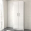 Armário Multiuso Malta 2 Portas 4 Prateleiras Branco Brilho - Panorama Móveis