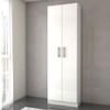 Armário Multiuso Malta 4 Portas 8 Prateleiras Branco Brilho - Panorama Móveis
