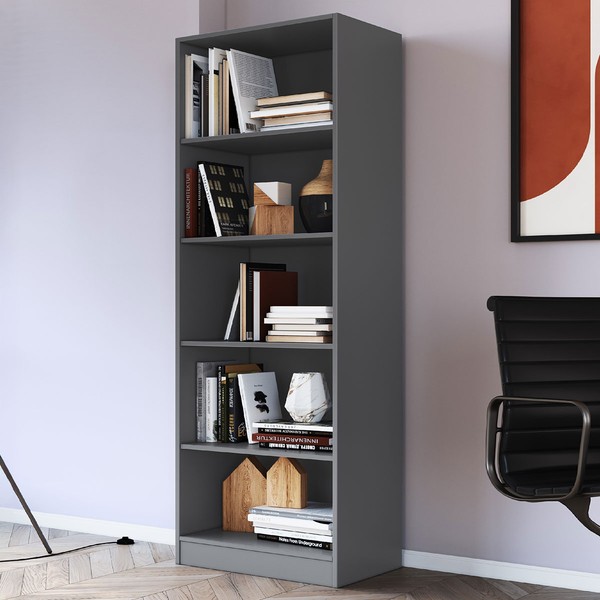 Estante para Livros Palermo 4 Prateleiras Cinza - Irm Móveis