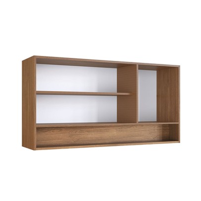 Armário Aéreo Cozinha Giovanna 3 Portas Freijó/Cinza - Irm Móveis