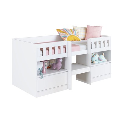 Cama Infantil Ilha Bela 2 Portas Branco - Art In Móveis