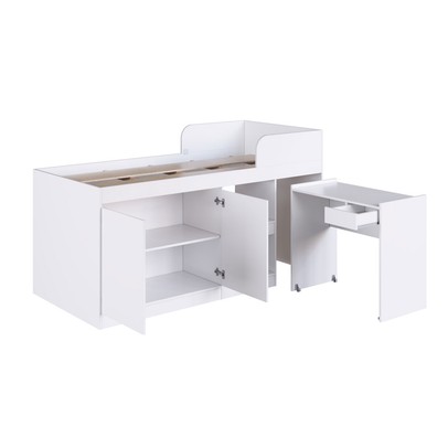 Cama Solteiro Multifuncional Jamaica 2 Portas 1 Gaveta Branco - Art In Móveis