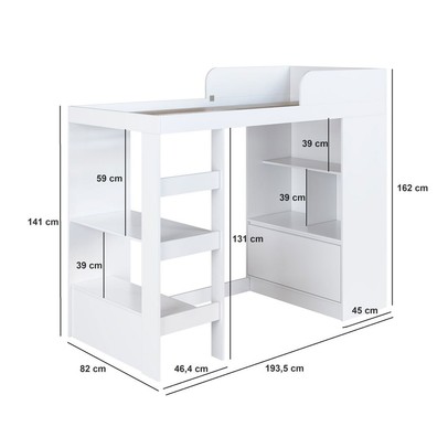 Cama Infantil Multifuncional Amsterdam 1 Porta Branca - Art In Móveis