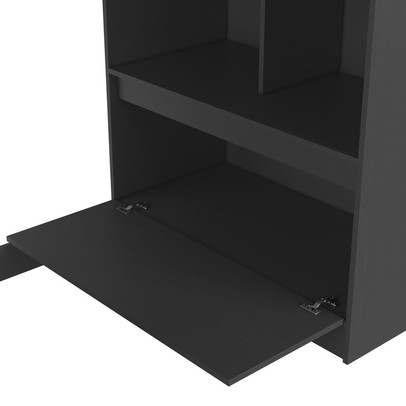 Cama Infantil Multifuncional Amsterdam 1 Porta Grafite - Art In Móveis