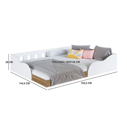 Cama Montessoriana Casal Memphis Branco - Art In Móveis