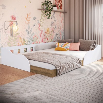 Cama Montessoriana Casal Memphis Branco - Art In Móveis