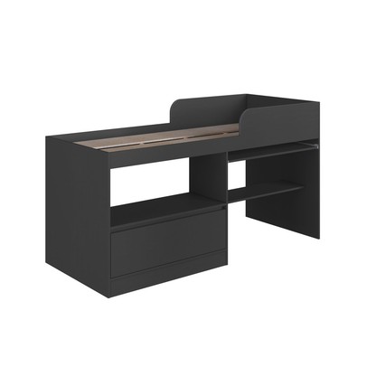 Cama Infantil Multifuncional Jacarta 1 Porta Grafite - Art In Móveis