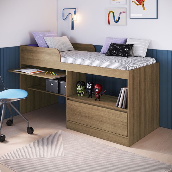 Cama Infantil Multifuncional Jacarta 1 Porta Mel - Art In Móveis