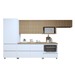 Cozinha Completa Nuestra Cosas 7 Portas 7 Gavetas Ripado 100% Mdf Branco/Nature - Panorama Móveis