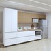 Cozinha Completa Nuestra Cosas 7 Portas 7 Gavetas Ripado 100% Mdf Branco/Nature - Panorama Móveis
