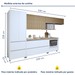 Cozinha Completa Nuestra Cosas 7 Portas 7 Gavetas Ripado 100% Mdf Branco/Nature - Panorama Móveis