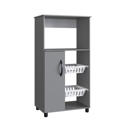 Armário de Cozinha Fruteira Kely 1 Porta Cinza - Irm Móveis