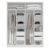 Guarda-Roupa Casal Porto 4 Portas 4 Gavetas Branco/Verde - Politorno