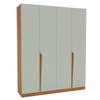 Guarda-Roupa Casal Porto 4 Portas 4 Gavetas Freijó/Verde - Politorno