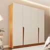 Guarda-Roupa Casal Porto 4 Portas 4 Gavetas Freijó/Creme - Politorno