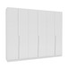 Guarda-Roupa Casal Porto 6 Portas 4 Gavetas Branco - Politorno