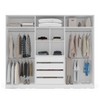Guarda-Roupa Casal Porto 6 Portas 4 Gavetas Branco/Azul - Politorno