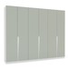 Guarda-Roupa Casal Porto 6 Portas 4 Gavetas Branco/Verde - Politorno