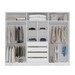 Guarda-Roupa Casal Porto 6 Portas 4 Gavetas Branco/Verde - Politorno