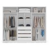 Guarda-Roupa Casal Porto 6 Portas 4 Gavetas Branco/Cinza - Politorno